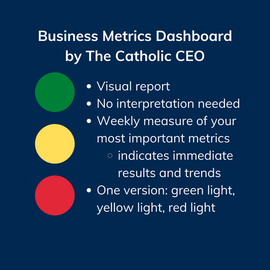 Business metrics dashboard image for business metrics dashboard blog post by The Catholic CEO